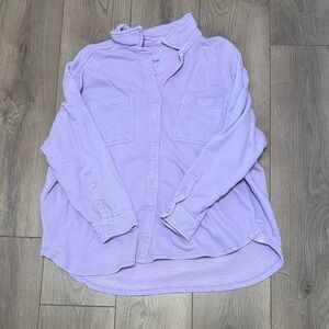 Aerie Lavender Button-Up Cardigan